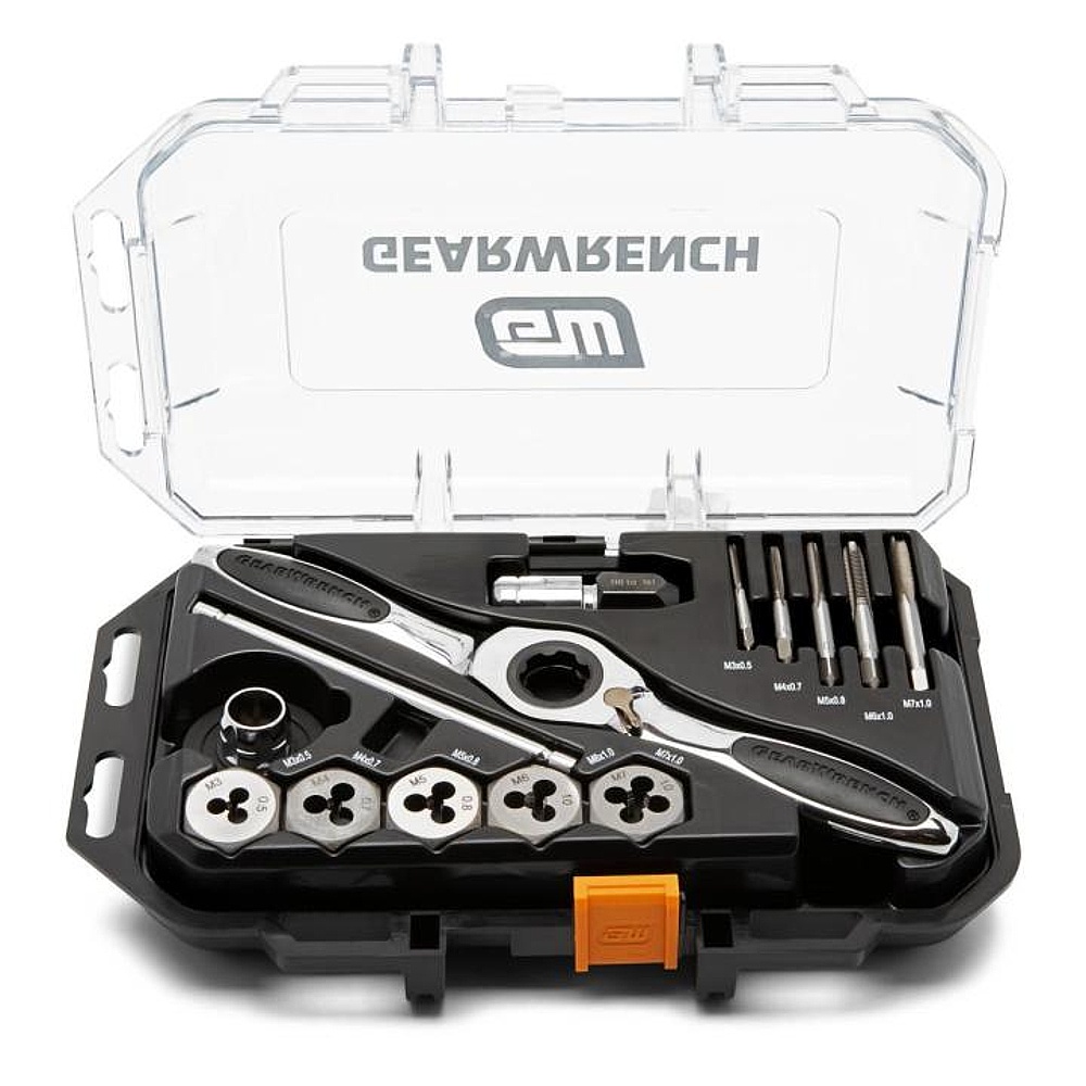GEARWRENCH 82815 15 Piece Metric Ratcheting Tap & Die Set