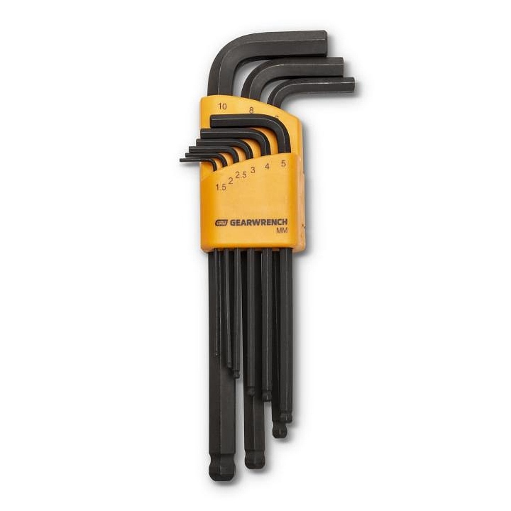 GEARWRENCH 83521 9 Piece Long Ball End Metric Hex Key Set