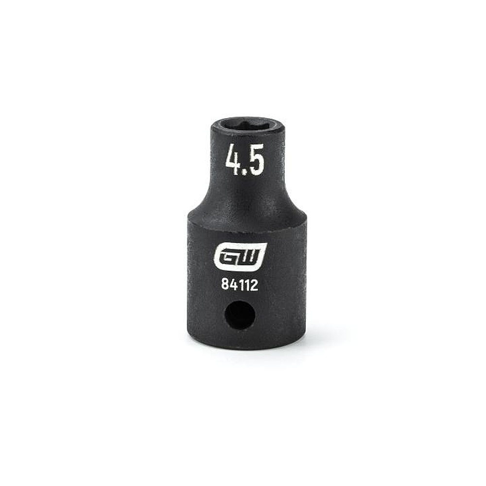 GEARWRENCH 84112 1/4" Drive 6 Point Standard Impact Metric Socket 4.5mm