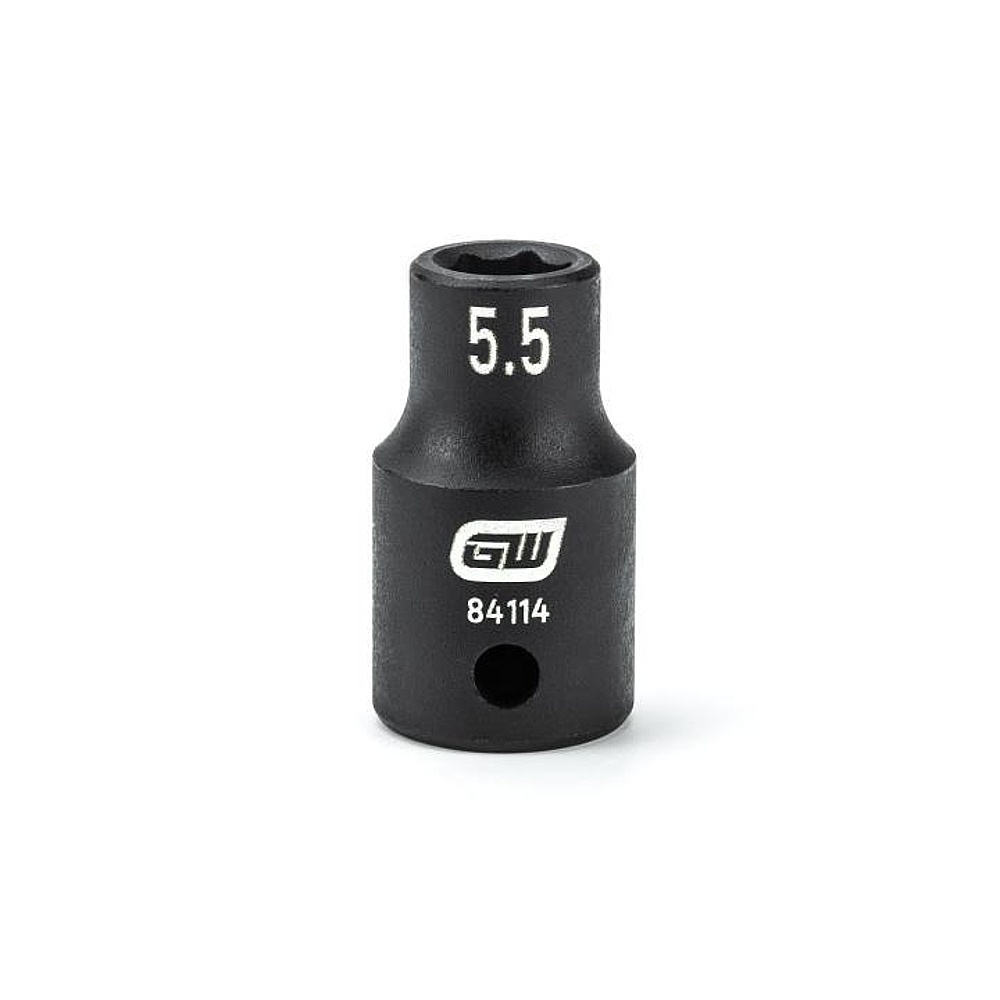 GEARWRENCH 84114 1/4" Drive 6 Point Standard Impact Metric Socket 5.5mm