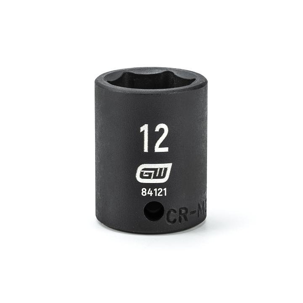 GEARWRENCH 84121 1/4" Drive 6 Point Standard Impact Metric Socket 12mm