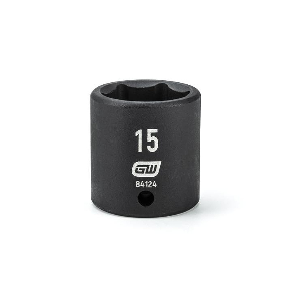 GEARWRENCH 84124 1/4" Drive 6 Point Standard Impact Metric Socket 15mm