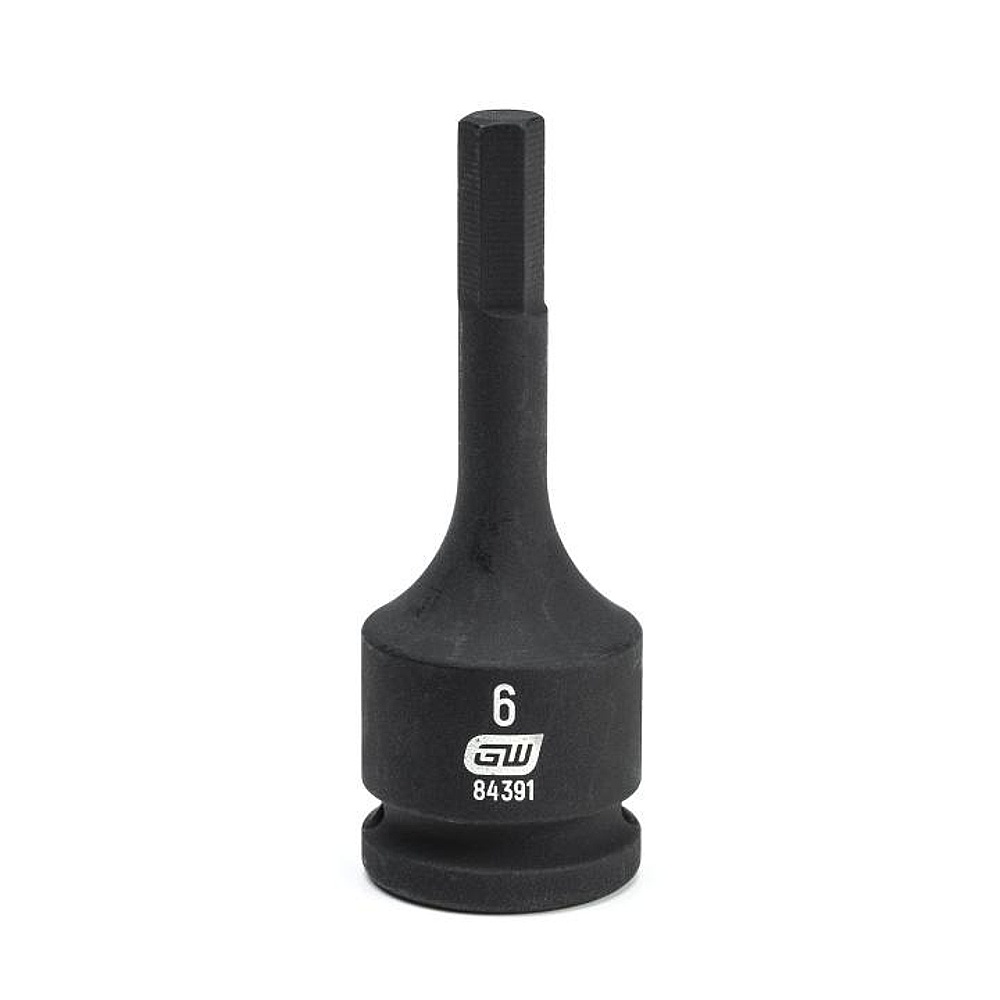 GEARWRENCH 84391 3/8" Drive Hex Bit Impact Metric Socket 6mm