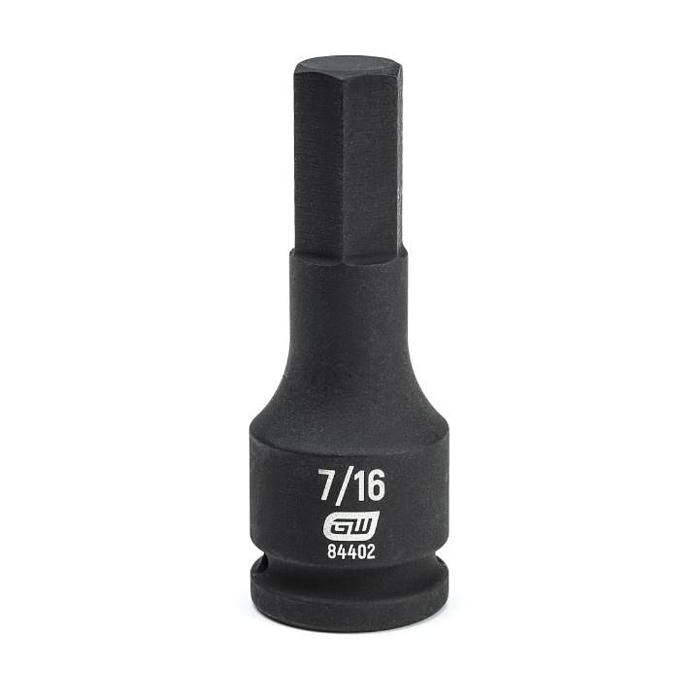 GEARWRENCH 84402 3/8" Drive Hex Bit Impact SAE Socket 7/16"