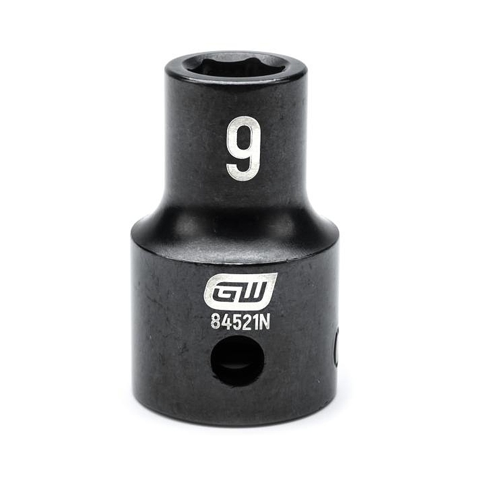 GEARWRENCH 84521N 1/2" Drive 6 Point Standard Impact Metric Socket 9mm