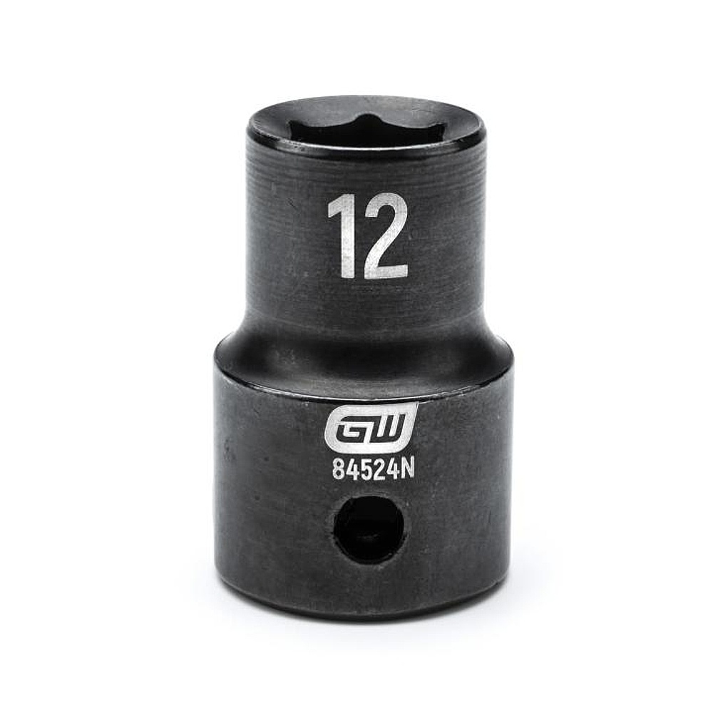 GEARWRENCH 84524N 1/2" Drive 6 Point Standard Impact Metric Socket 12mm