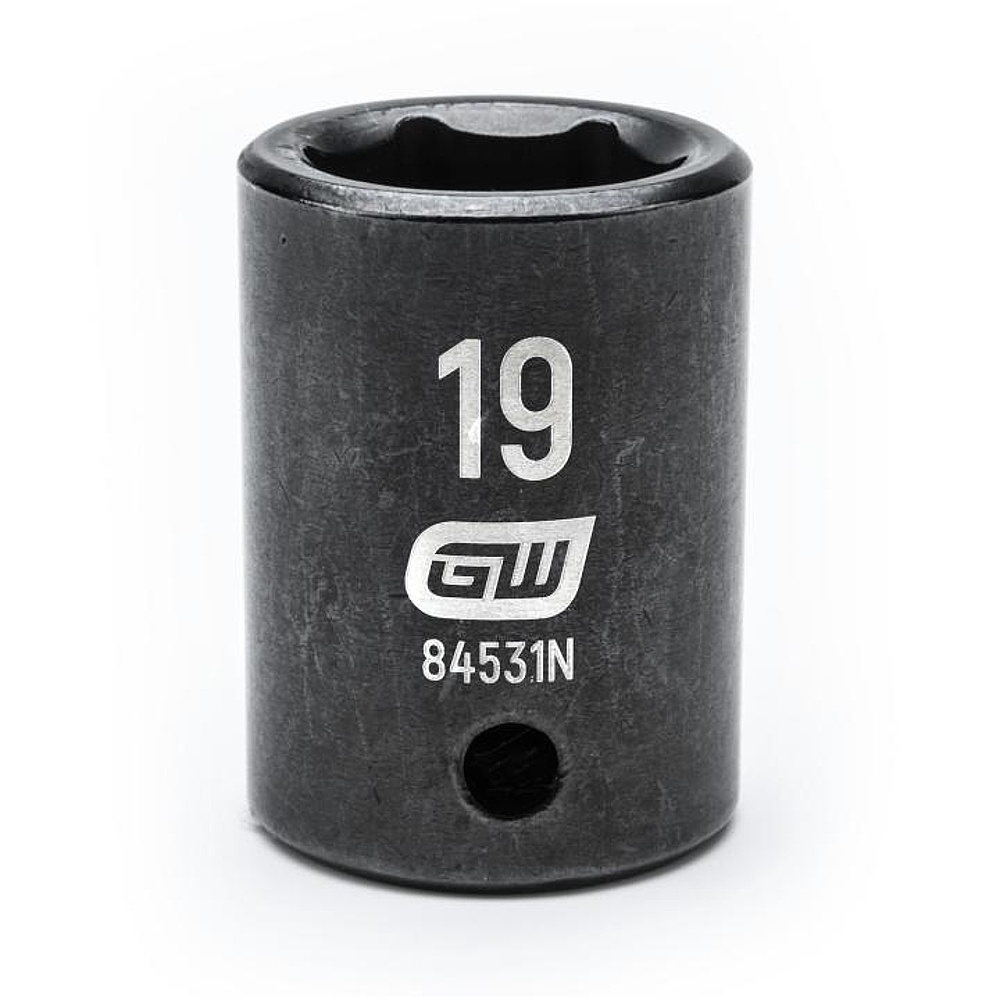 GEARWRENCH 84531N 1/2" Drive 6 Point Standard Impact Metric Socket 19mm