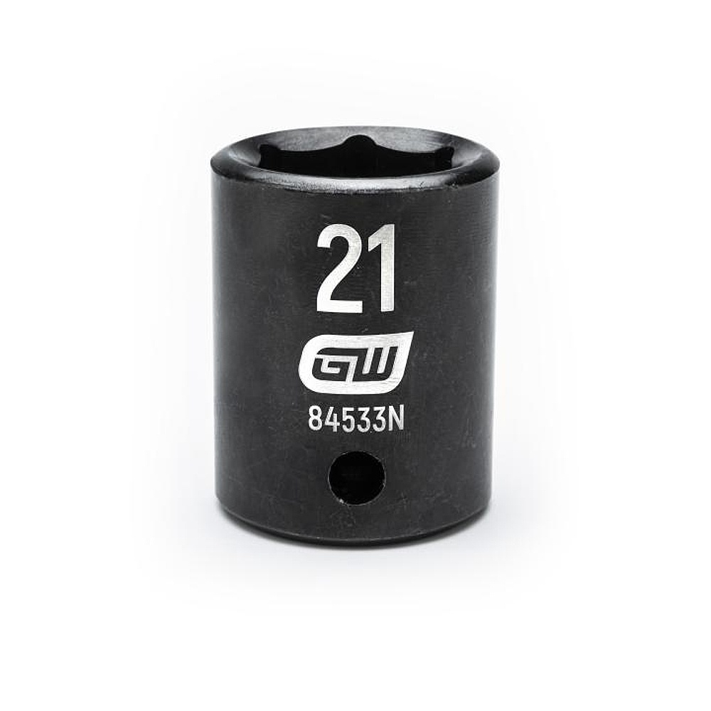 GEARWRENCH 84533N 1/2" Drive 6 Point Standard Impact Metric Socket 21mm