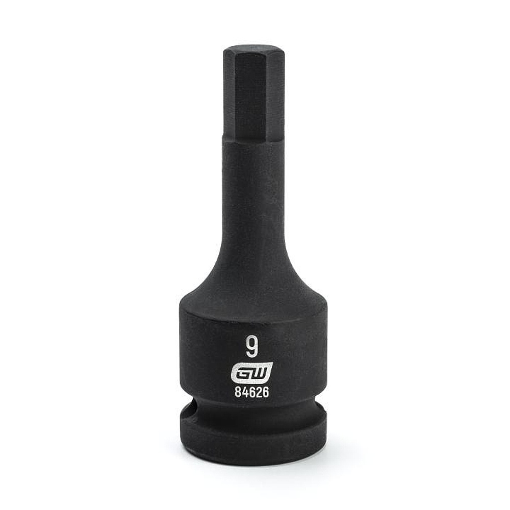 GEARWRENCH 84626 1/2" Drive Hex Bit Impact Metric Socket 9mm