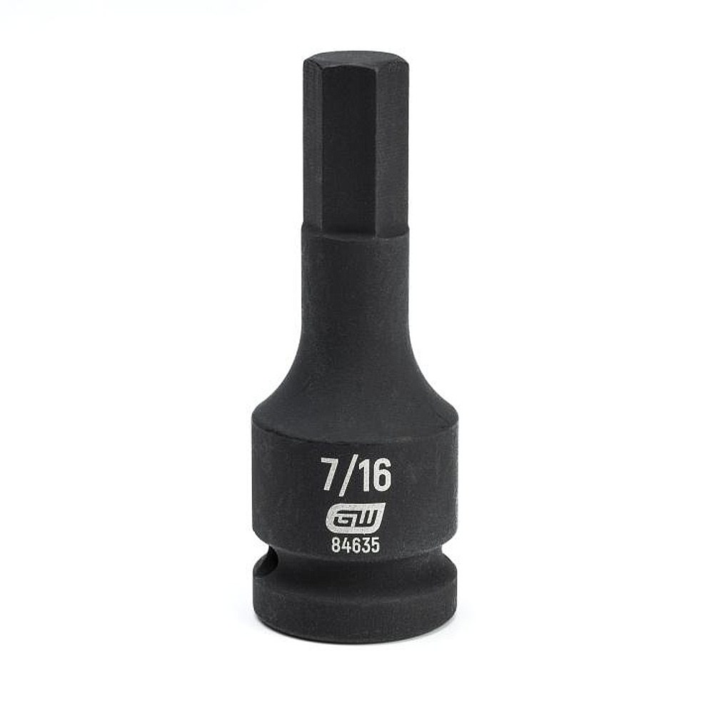 GEARWRENCH 84635 1/2" Drive Hex Bit Impact SAE Socket 7/16"