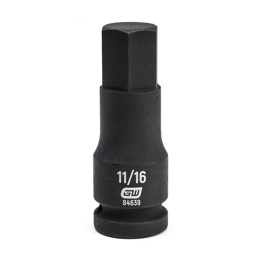 GEARWRENCH 84639 1/2" Drive Hex Bit Impact SAE Socket 11/16"
