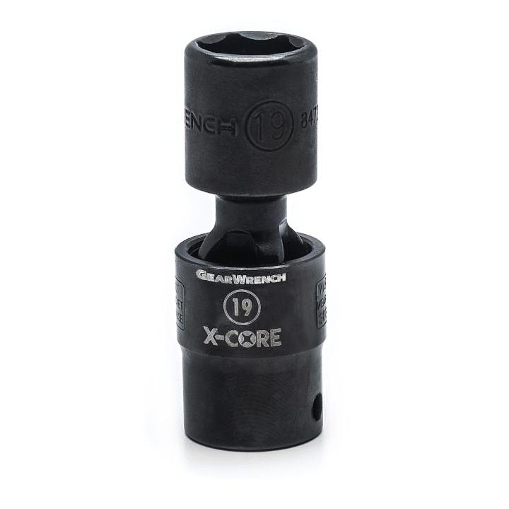 GEARWRENCH 84729 1/2" Drive 6 Point Standard X-Core™ Impact Universal Metric Socket 19mm