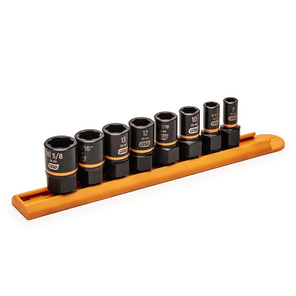 GEARWRENCH 84782 8 Piece 1/4" & 3/8" Drive Bolt Biter™ Impact Extraction Socket Set