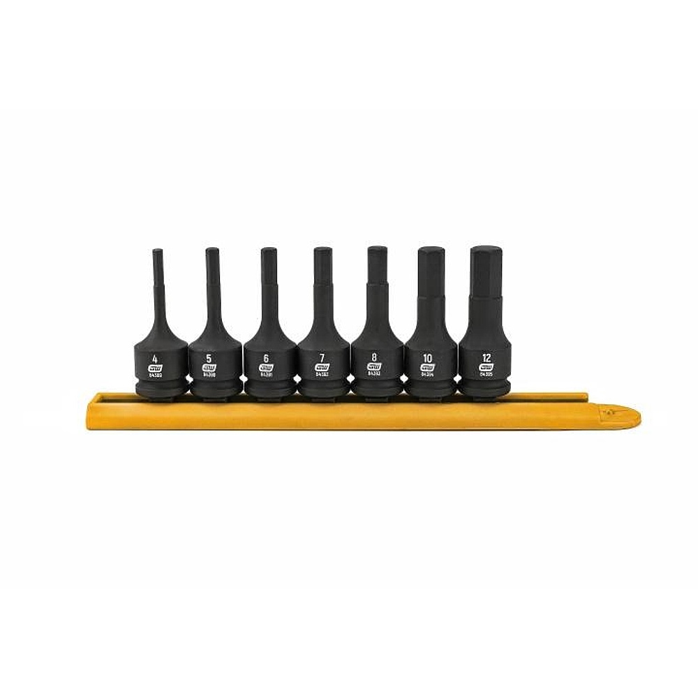 GEARWRENCH 84912 7 Piece 3/8" Drive Hex Bit Impact Metric Socket Set