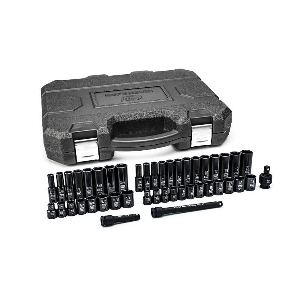 GEARWRENCH 84916N 44 Piece 3/8" Drive 6 Point Standard and Deep Impact SAE/Metric Socket Set