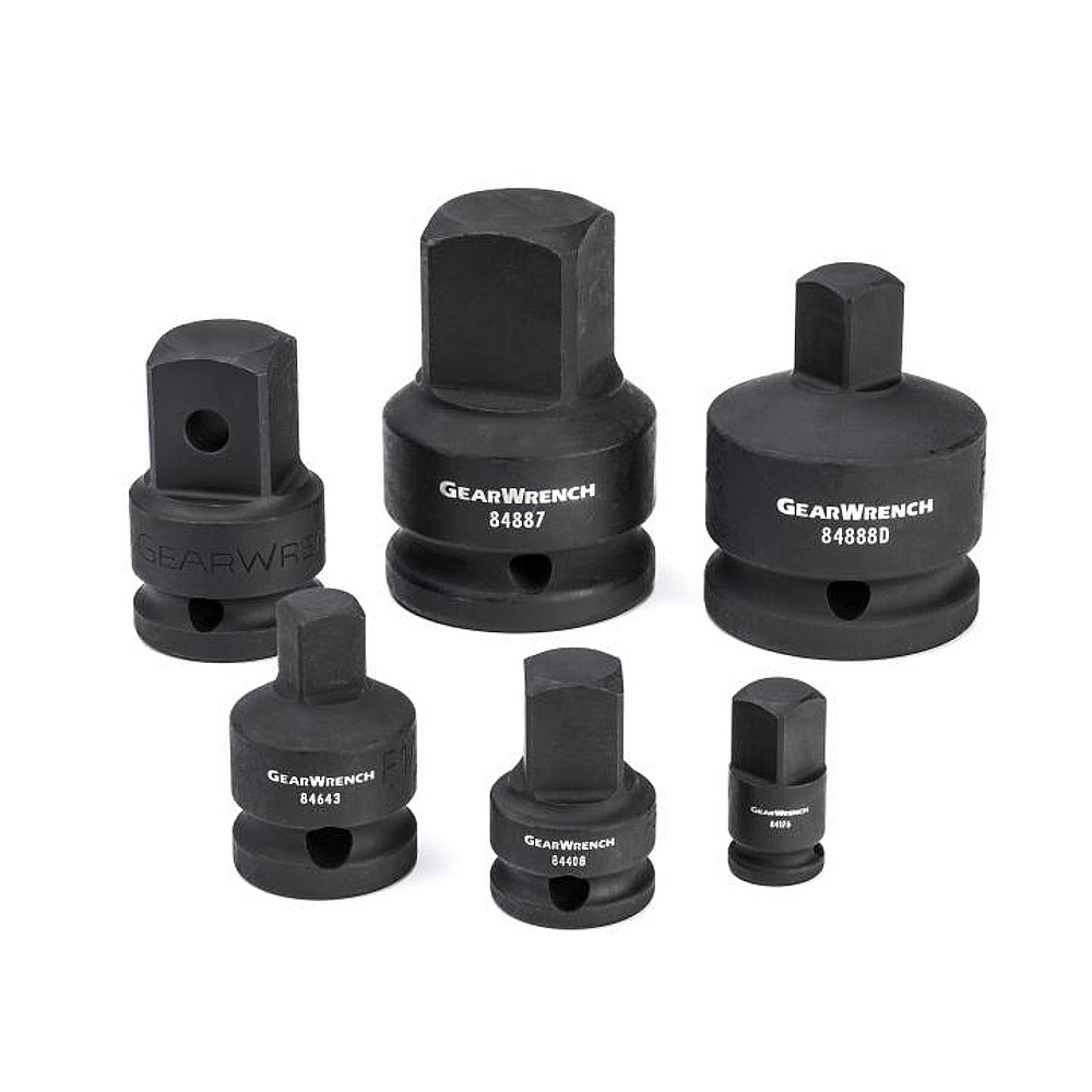 GEARWRENCH 84928A-07 6 Piece 1/4", 3/8", 1/2" & 3/4" Drive Impact Adapter Set