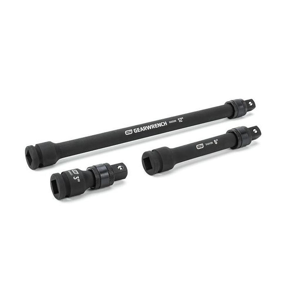 GEARWRENCH 84951N 3 Piece 1/2" Drive Locking Impact Extension Set 3", 6" & 12"