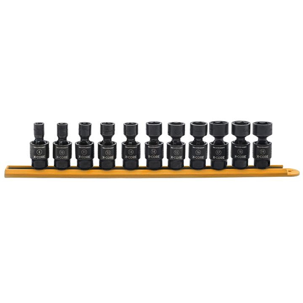 GEARWRENCH 84975 11 Piece 3/8" Drive 6 Point Standard X-Core™ Pinless Universal Impact Metric Socket Set