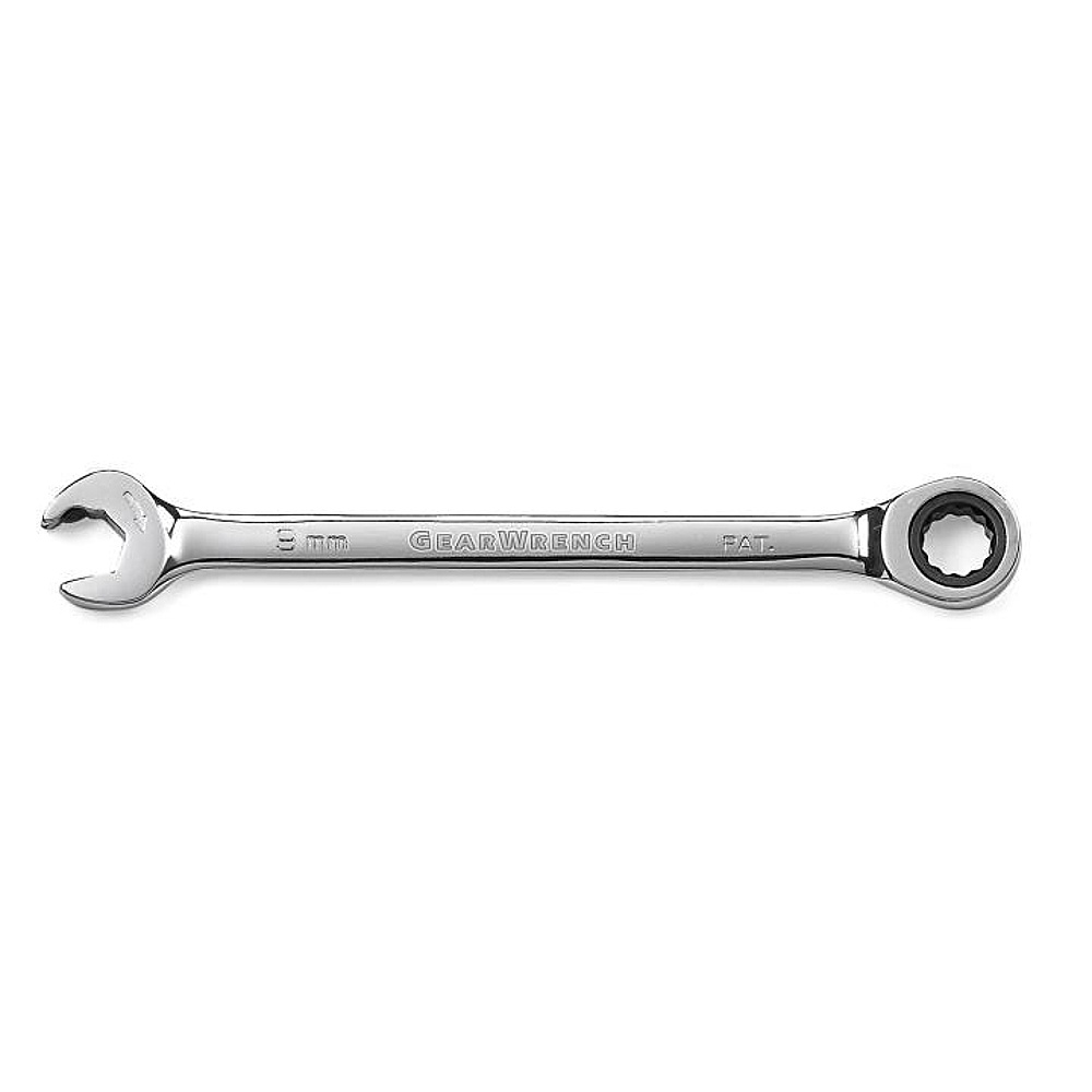 GEARWRENCH 85509 9mm 72-Tooth 12 Point Open End Ratcheting Combination Wrench