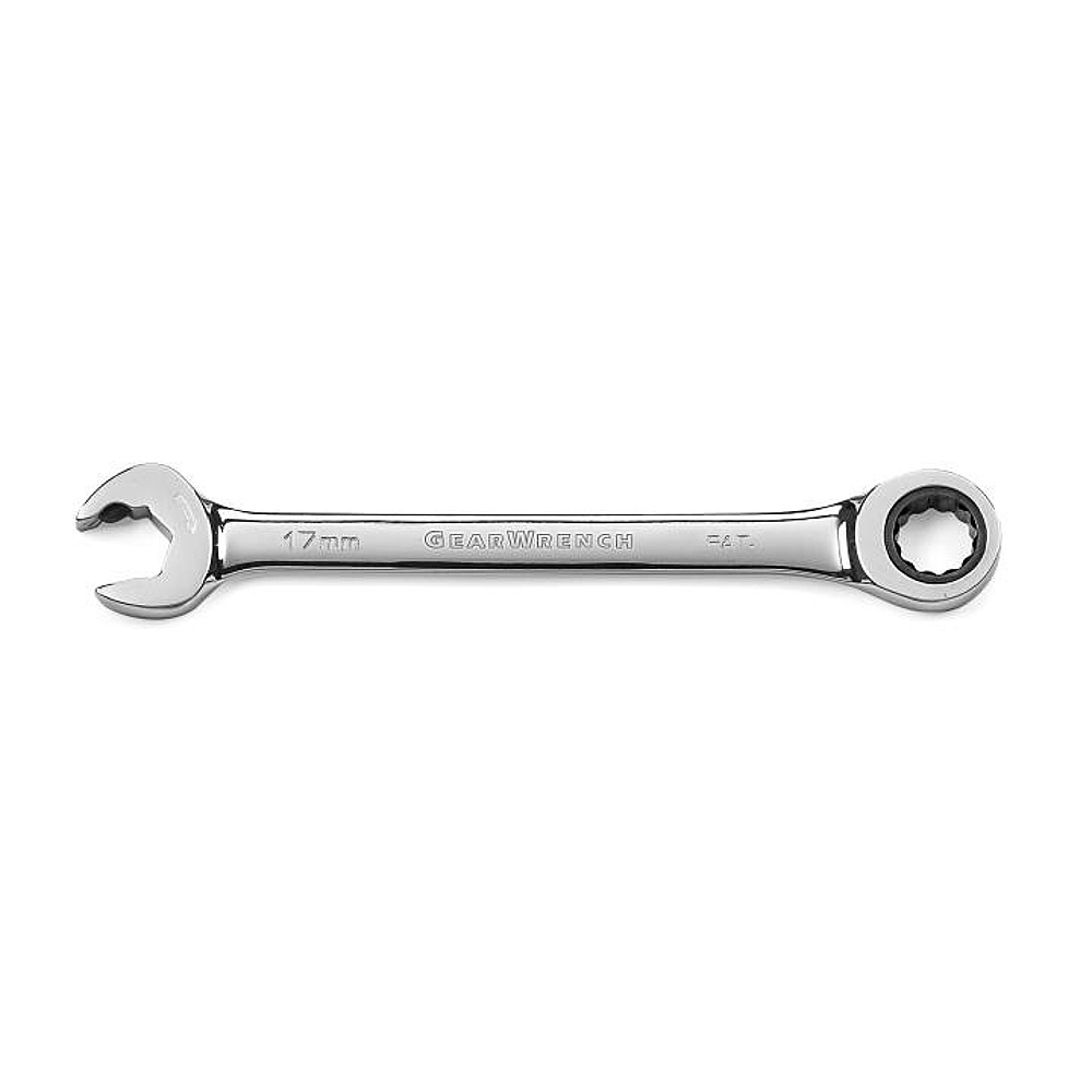 GEARWRENCH 85517 17mm 72-Tooth 12 Point Open End Ratcheting Combination Wrench