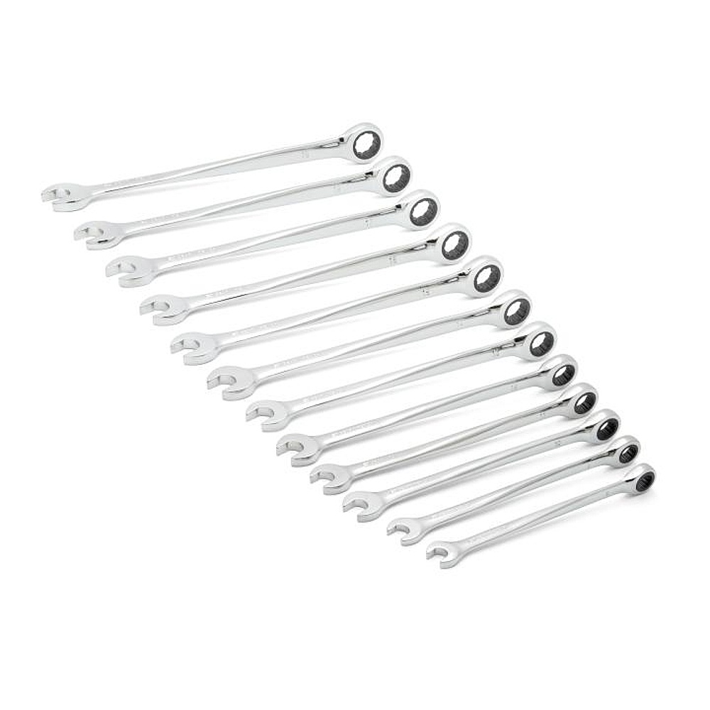GEARWRENCH 85888 12 Piece 72-Tooth 12 Point XL X-Beam™ Ratcheting Combination Metric Wrench Set