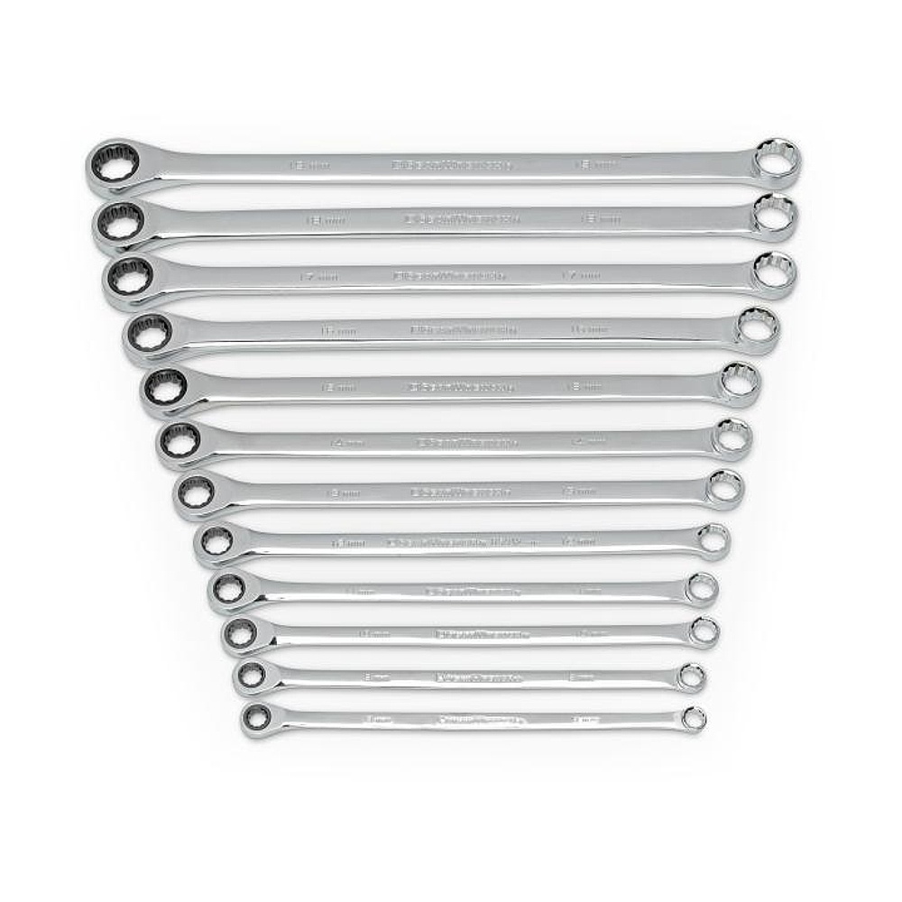 GEARWRENCH 85988 12 Piece 72-Tooth 12 Point XL GearBox™ Double Box Ratcheting Metric Wrench Set