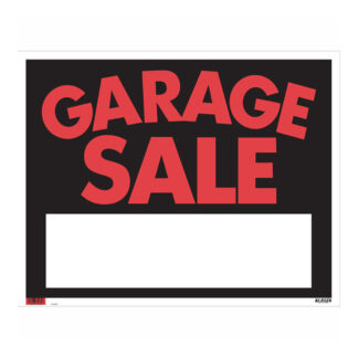 Klassen 1193007 24" x 19" "GARAGE SALE" Sign - Black, White & Red