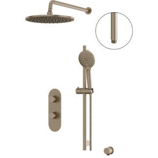 Aquabrass SHOWERBOX01BN 2-Way Thermostatic Shower System (Trim Kit) - Brushed Nickel
