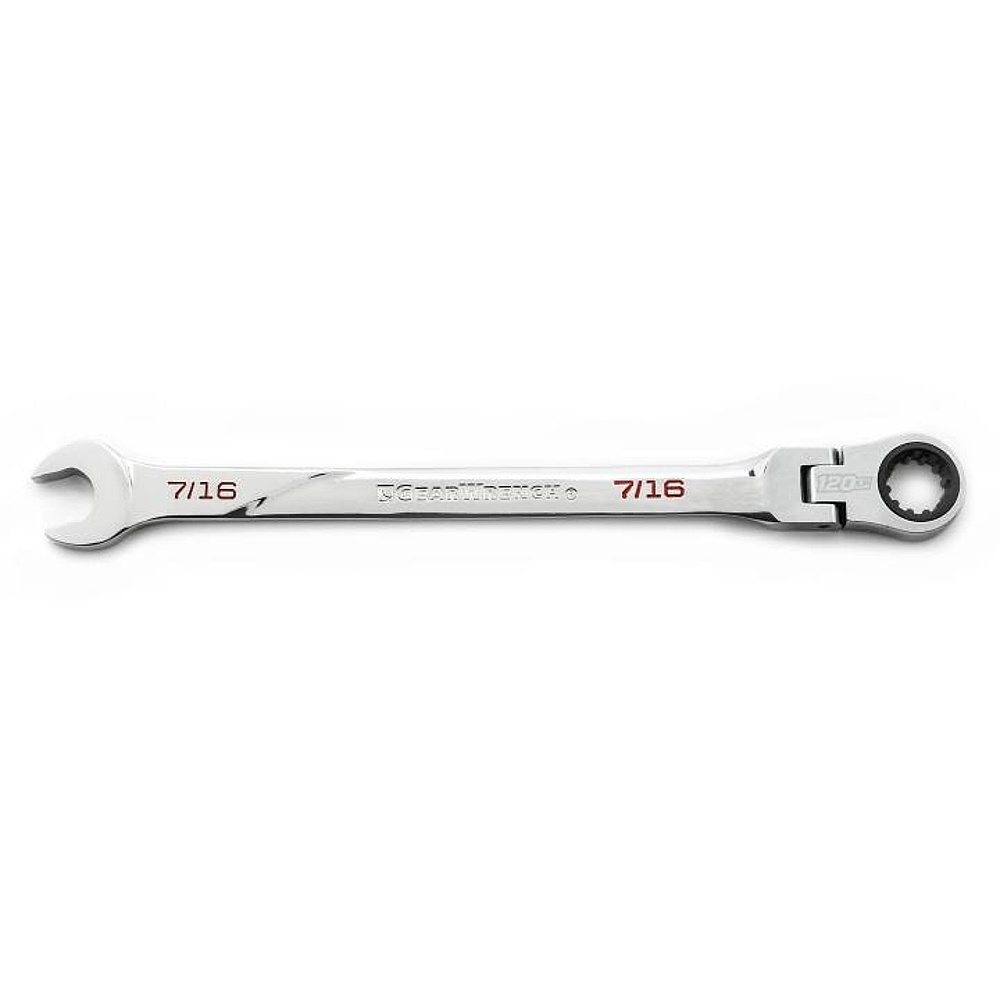 GEARWRENCH 86237 7/16" 120XP™ Universal Spline XL Flex Ratcheting Combination Wrench