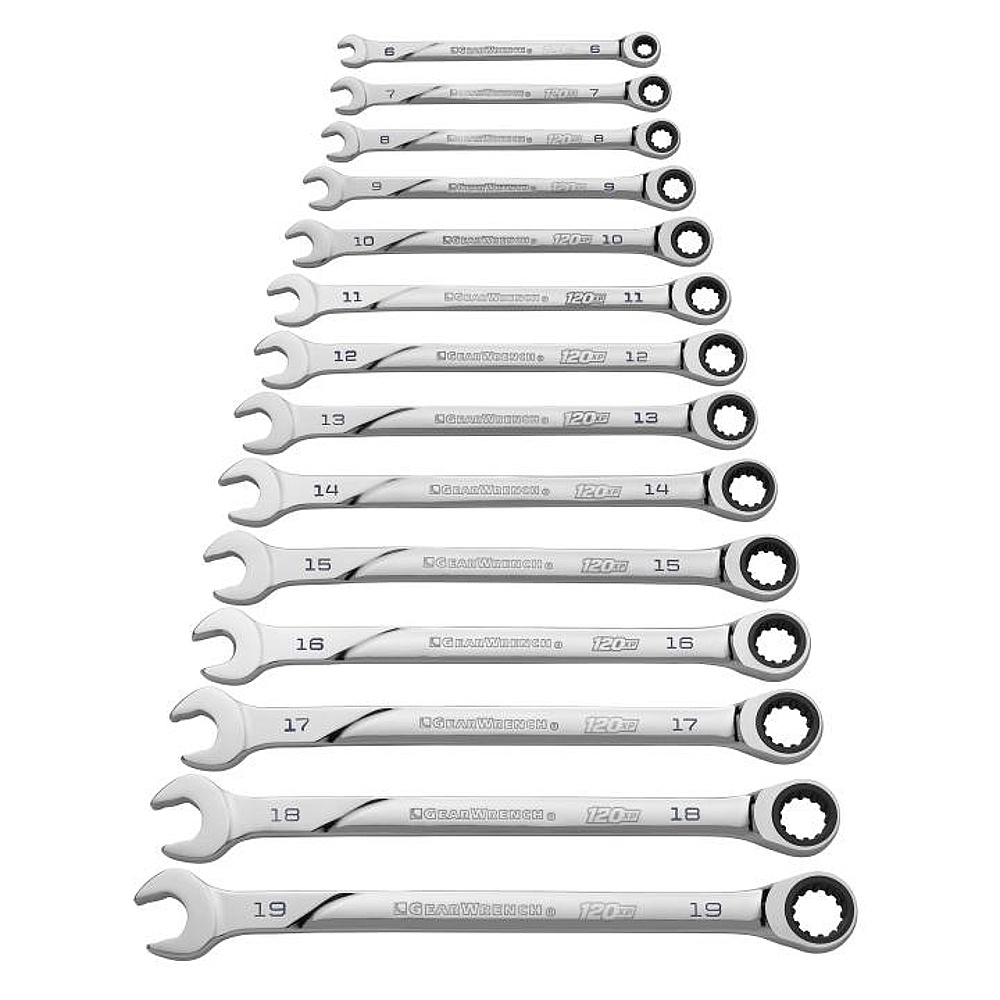 GEARWRENCH 86426 14 Piece 120XP™ Universal Spline XL Ratcheting Combination Metric Wrench Set
