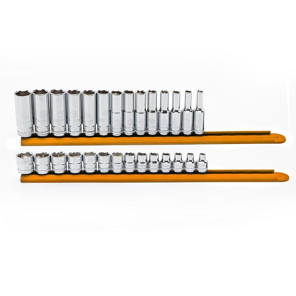 GEARWRENCH 86540 28 Piece 3/8" Drive 6 Point Standard and Deep Socket Set