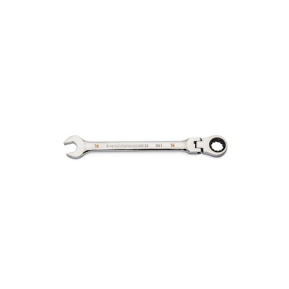GEARWRENCH 86718 18mm 90-Tooth 12 Point Flex Ratcheting Combination Wrench