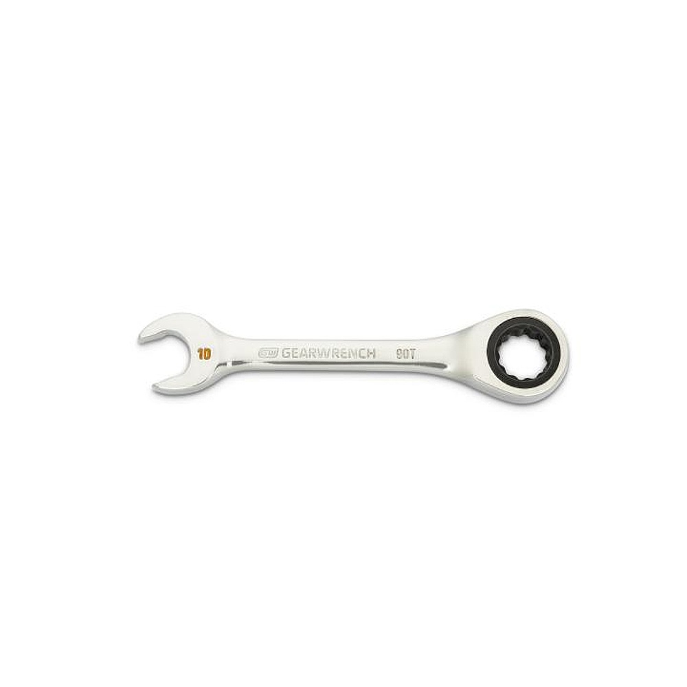 GEARWRENCH 86840 10mm 90-Tooth 12 Point Stubby Combination Ratcheting Wrench