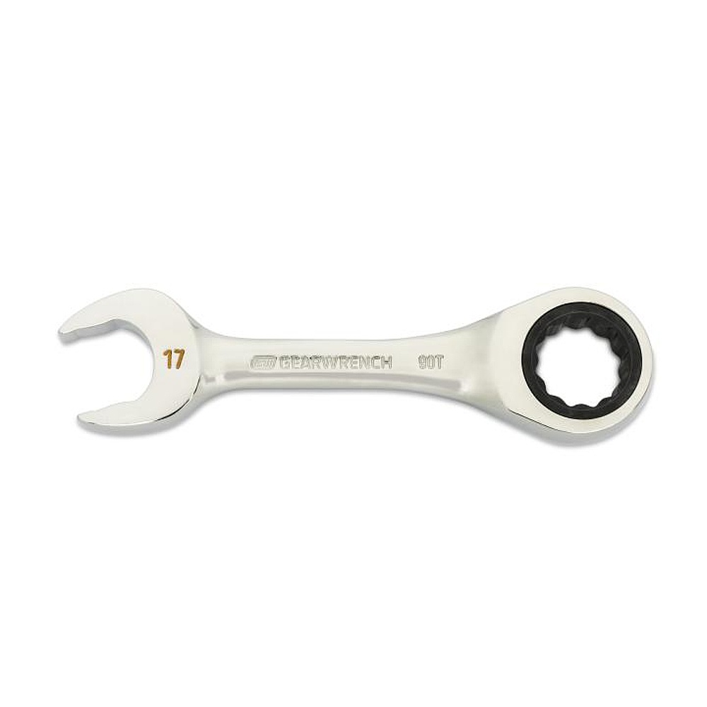 GEARWRENCH 86847 17mm 90-Tooth 12 Point Stubby Combination Ratcheting Wrench