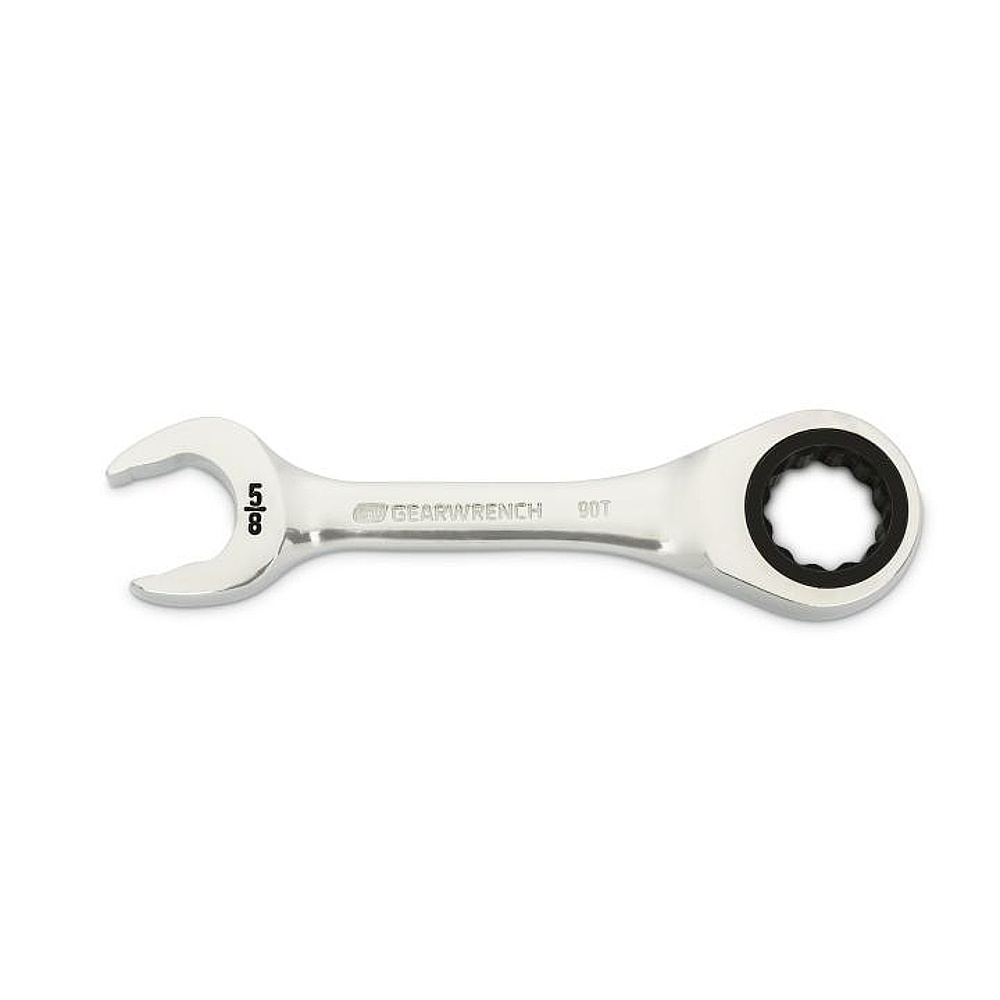 GEARWRENCH 86855 5/8" 90-Tooth 12 Point Stubby Combination Ratcheting Wrench