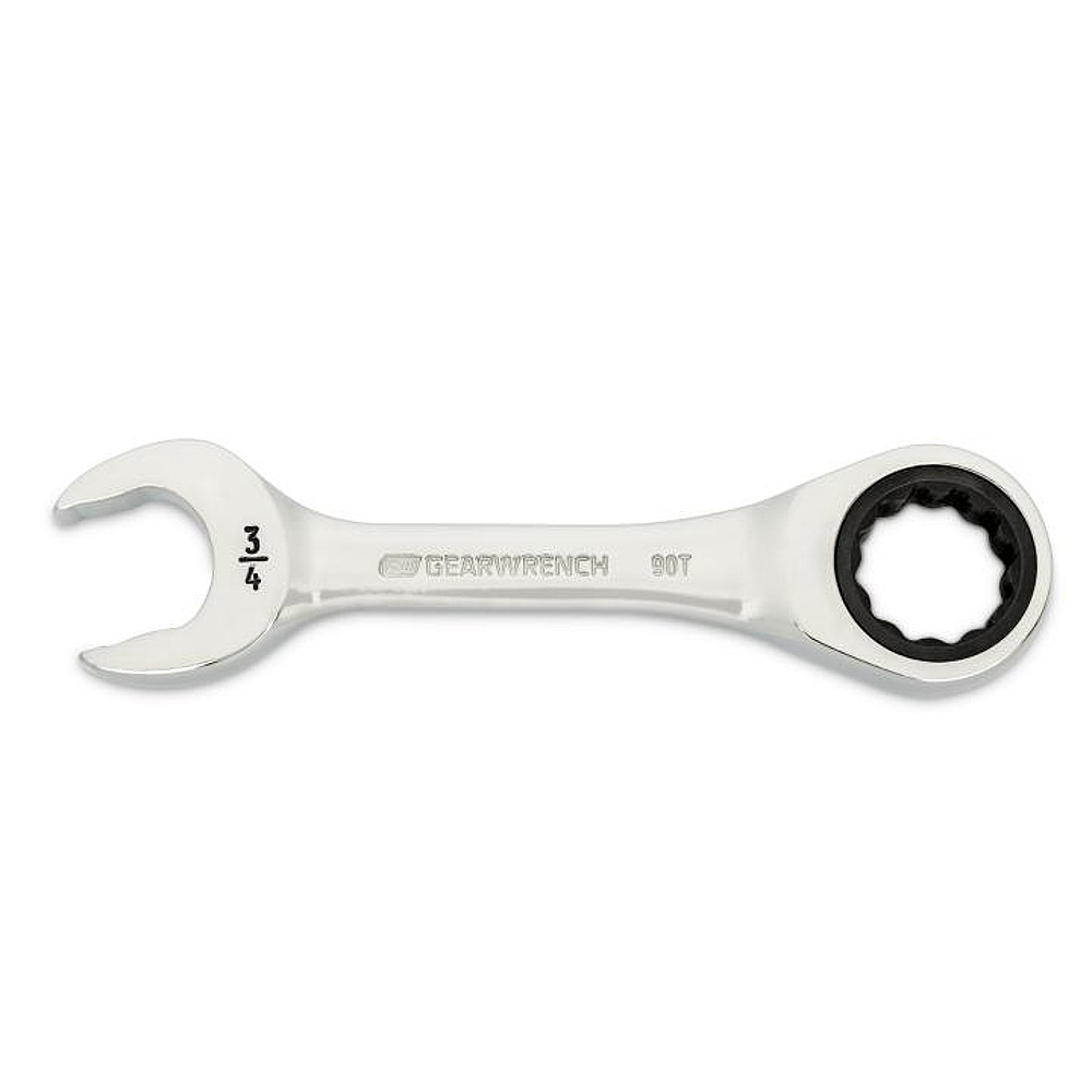 GEARWRENCH 86857 3/4" 90-Tooth 12 Point Stubby Combination Ratcheting Wrench