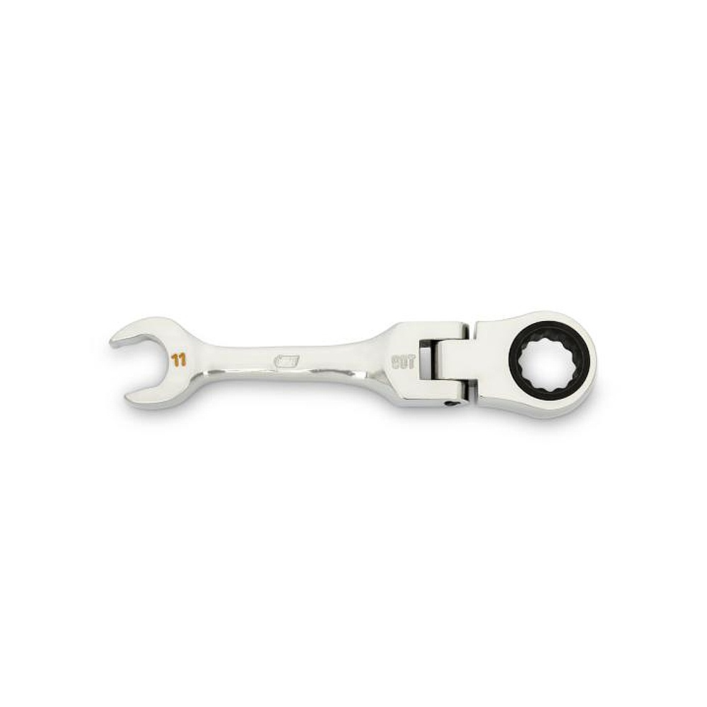 GEARWRENCH 86861 11mm 90-Tooth 12 Point Stubby Flex Combination Ratcheting Wrench