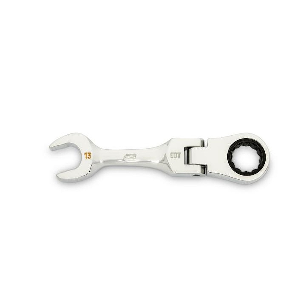 GEARWRENCH 86863 13mm 90-Tooth 12 Point Stubby Flex Combination Ratcheting Wrench