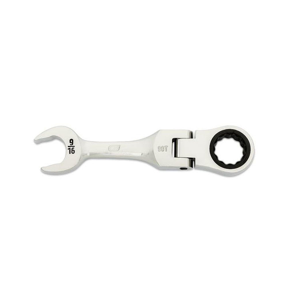 GEARWRENCH 86874 9/16" 90-Tooth 12 Point Stubby Flex Combination Ratcheting Wrench