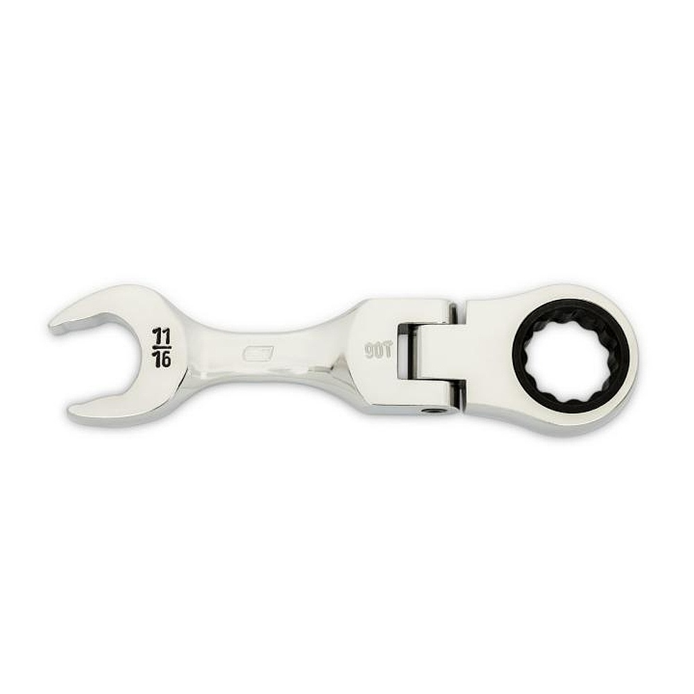 GEARWRENCH 86876 11/16" 90-Tooth 12 Point Stubby Flex Combination Ratcheting Wrench