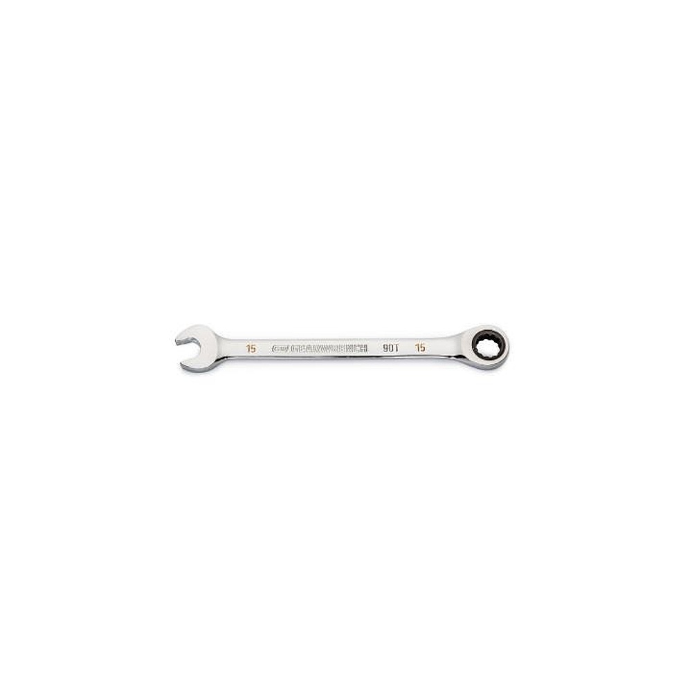 GEARWRENCH 86915 15mm 90-Tooth 12 Point Ratcheting Combination Wrench