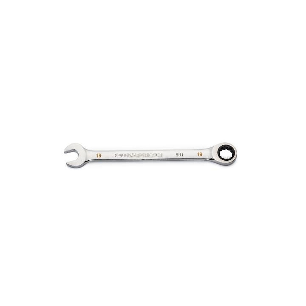 GEARWRENCH 86918 18mm 90-Tooth 12 Point Ratcheting Combination Wrench