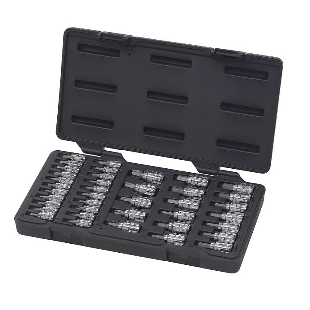 GEARWRENCH 890040 39 Piece 1/4" & 3/8" Drive Pass-Thru™ Standard Hex/Slotted/Phillips®/Torx® Bit SAE/Metric Socket Set