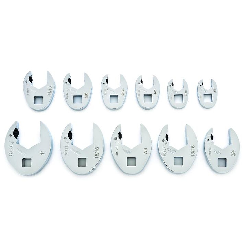 GEARWRENCH 89118 11 Piece 3/8" Drive Ratcheting Crowfoot SAE Wrench Set