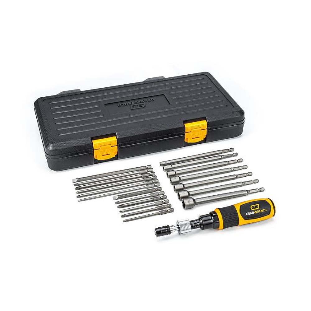 GEARWRENCH 89620 20 Piece 1/4" Drive Torque Screwdriver Set 10-50 in/lb