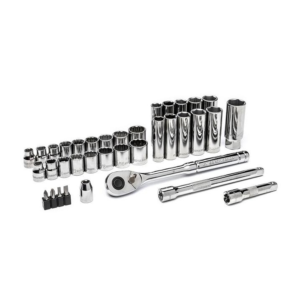 GEARWRENCH GW72SSCBMTS 36 Piece 3/8” Drive 72-Tooth 12 Point Drive Mechanics Tool Set