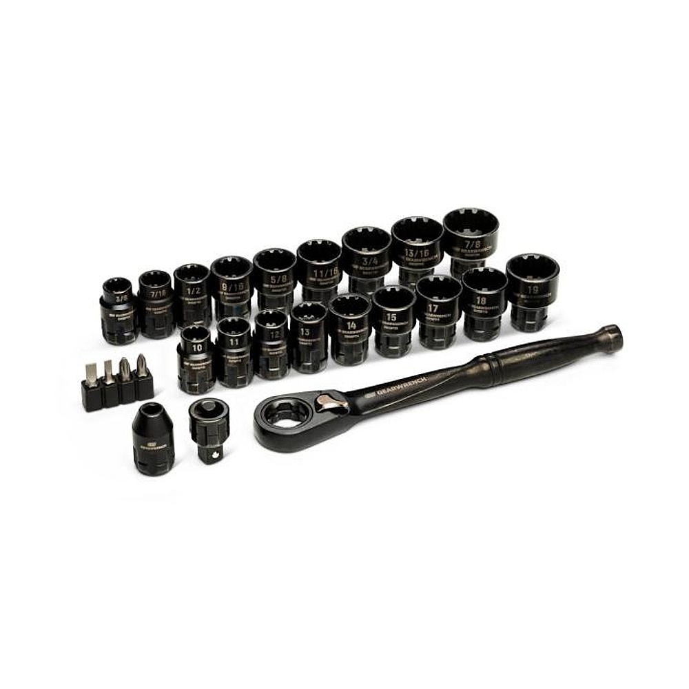 GEARWRENCH GWX6PT25 25 Piece 3/8" Drive Pass-Thru™ Ratchet and Socket Set