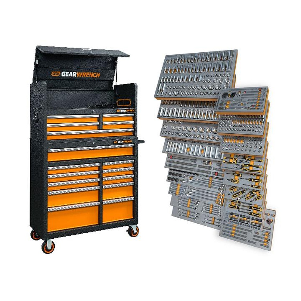 GEARWRENCH MEGAMOD873 873 Piece Mechanics Tool Set in Premium Modular Foam Trays with Tool Storage