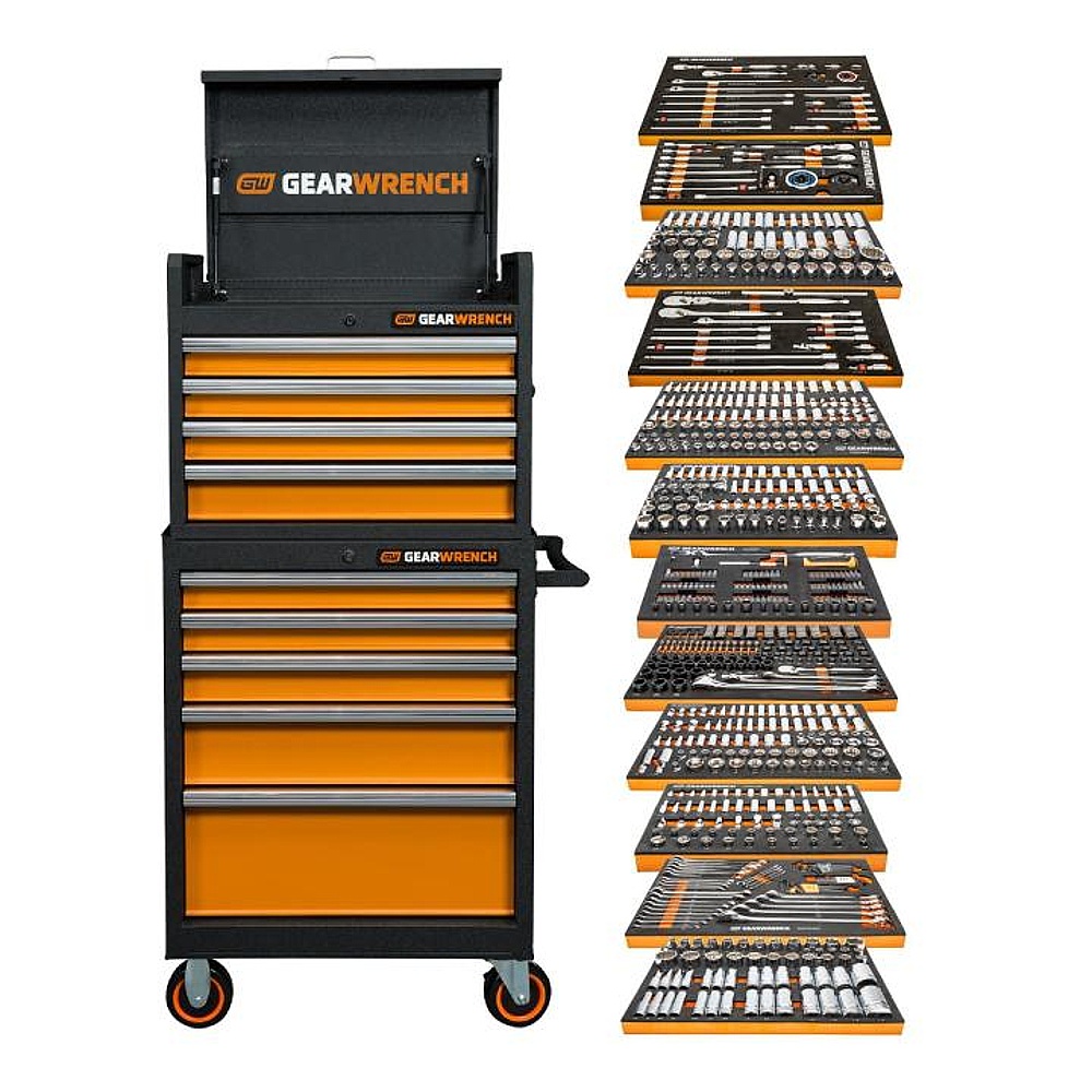 GEARWRENCH MEGAMODPRO 791 Piece Mechanics Tool Set in Premium Modular Foam Trays with Tool Storage