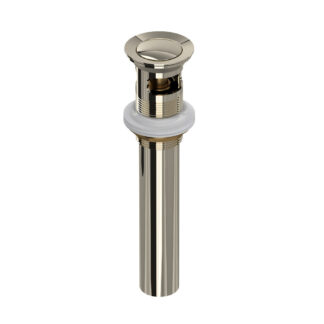 Rohl 0127DOFPN Lavatory Push Drain With Overflow - Polished Nickel